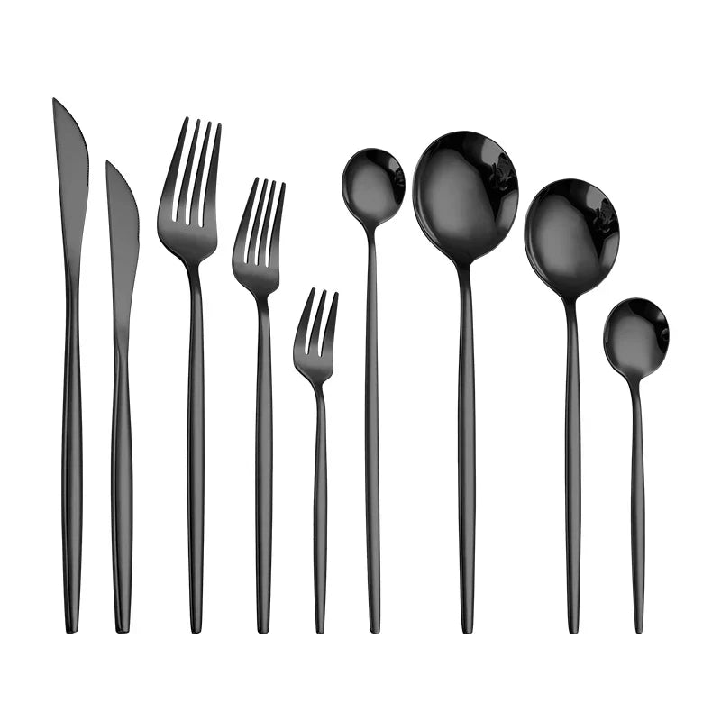 Onyx & Silver Cutlery Collection