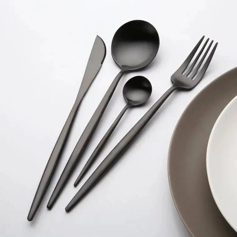 Onyx & Silver Cutlery Collection