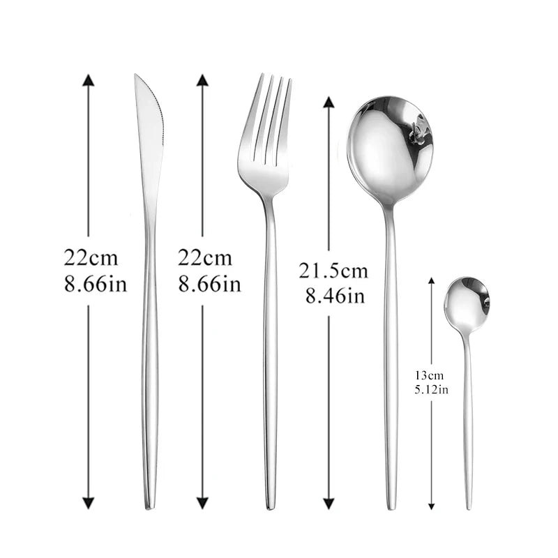 Onyx & Silver Cutlery Collection