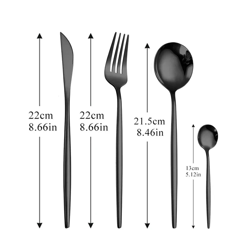 Onyx & Silver Cutlery Collection