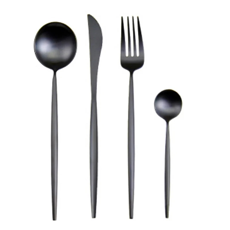 Onyx & Silver Cutlery Collection