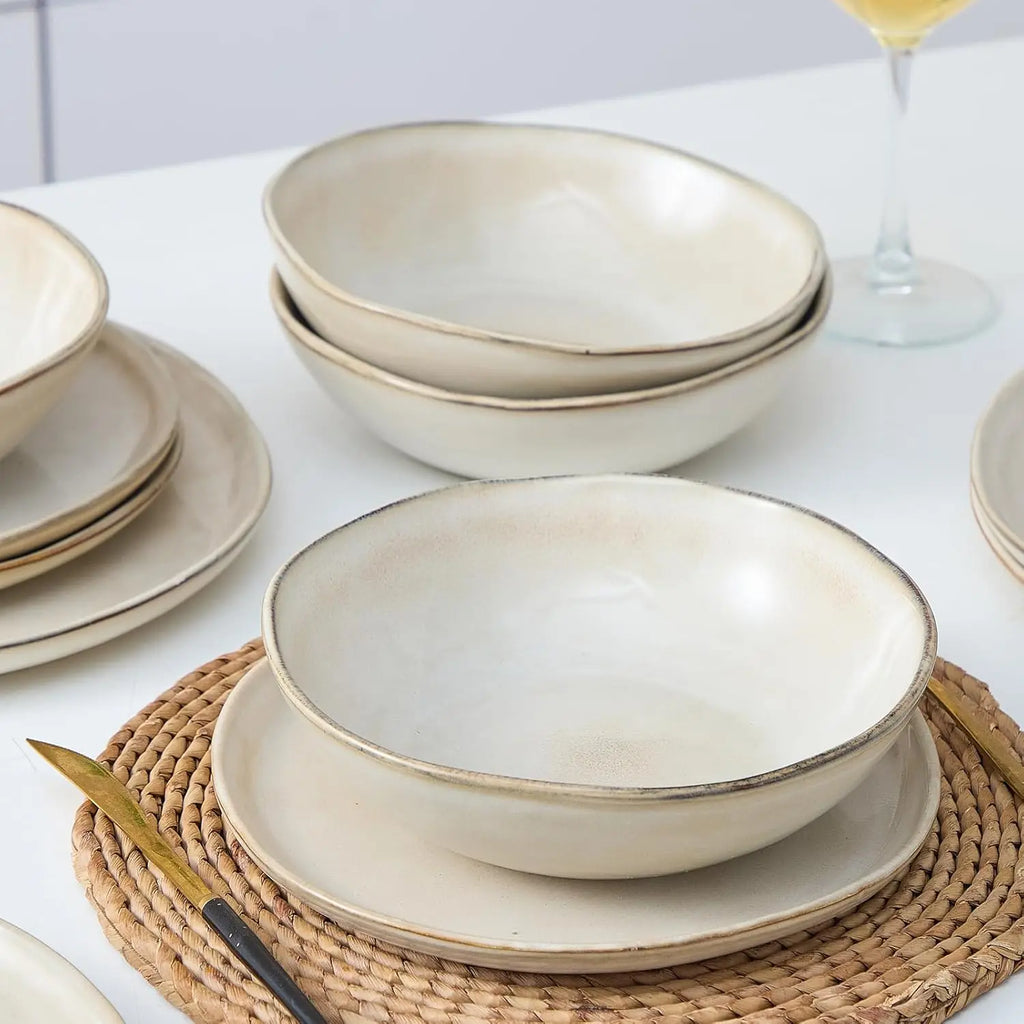 Ardela 12-Piece Glazed Ceramic Dining Set