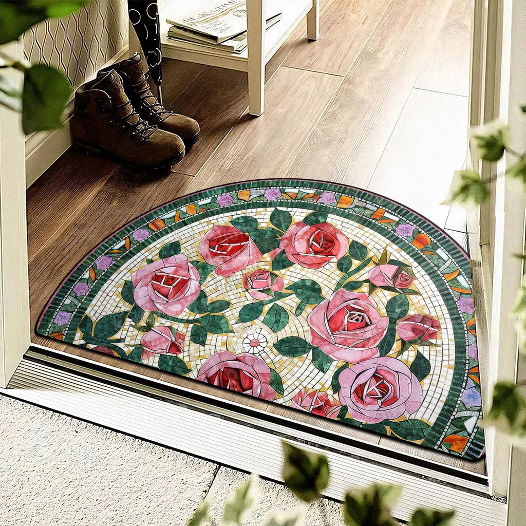 Mosaic Petal Welcome Mat
