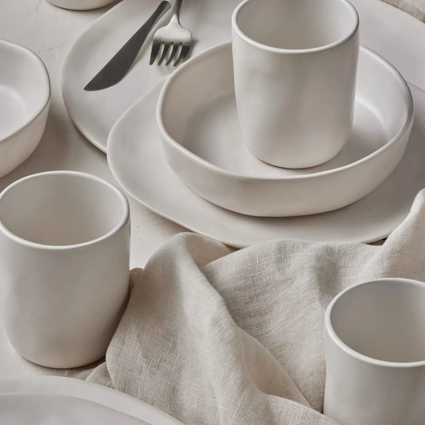 Coastal Stone Debossed Dinnerware Ensemble